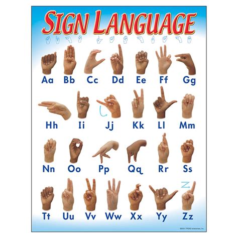 Sign Language Learning Chart, 17" x 22" - T-38039 | Trend Enterprises Inc. | Miscellaneous