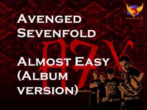 A7X Avenged Sevenfold - Almost Easy HQ - YouTube