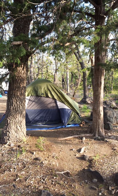 Our tent at our campsite at Camp Doris in the Wichita Mountains ...