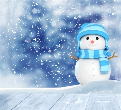 Snowman Blue Background Scarf - Free photo on Pixabay