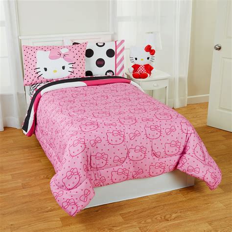 Hello Kitty Dots Beautiful Twin & Full Reversible Bedding Comforter Set, 1 Each - Walmart.com ...