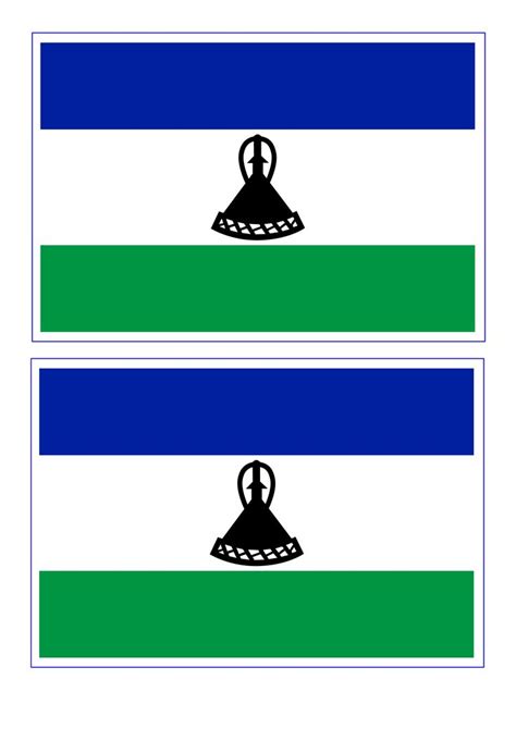 Lesotho Flag - Free Printable Lesotho Flag | Lesotho flag, Flag ...