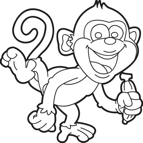 Monkey Coloring Pages | 360ColoringPages