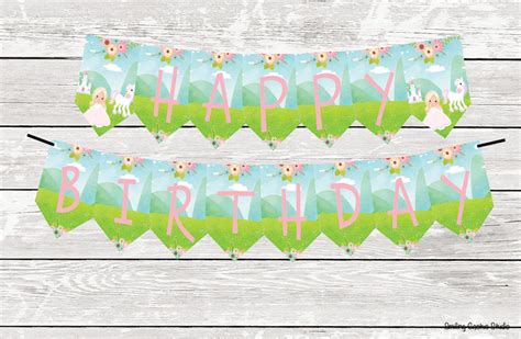 Princess Birthday Banner Happy Birthday Banner INSTANT - Etsy