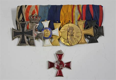 A group of seven Imperial German medals, including Iron Cross second ...