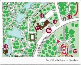 Fort Worth Botanic Garden Map