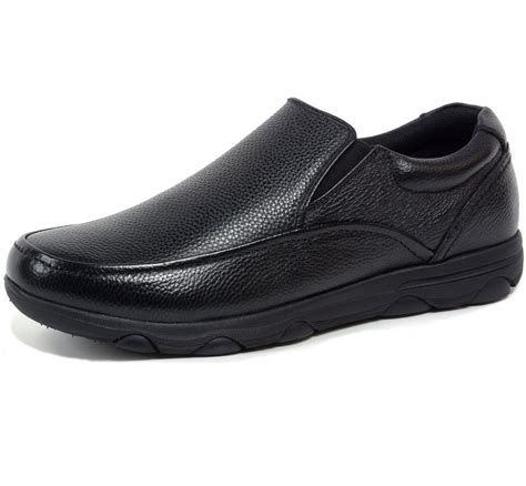 Alpine Swiss Arbete Mens Work Shoes Slip Resistant Real Leather Slip-On ...