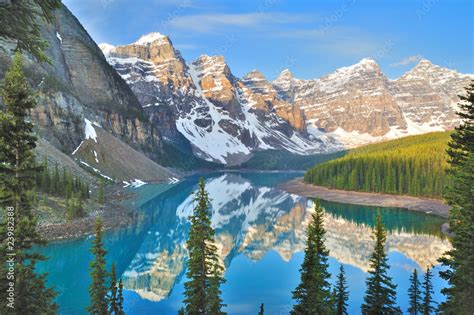 Moraine Lake Sunrise Stock Photo | Adobe Stock