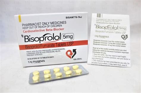 Bisoprolol Fumarate Tablets Usp 5Mg at Best Price in Mumbai | Taj Pharmaceuticals Ltd.