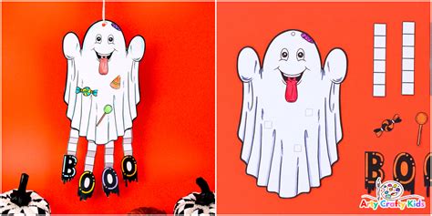 Paper Ghost Halloween Decoration - Arty Crafty Kids