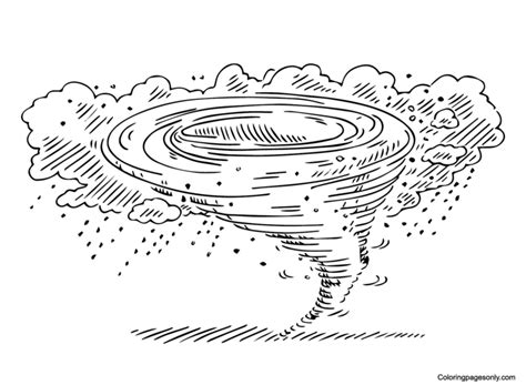 Tornado Coloring Pages Printable for Free Download