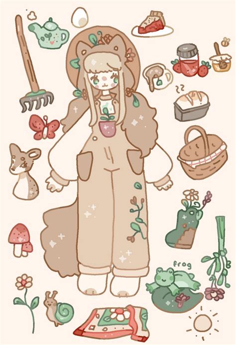 cottagecore adopt open by RavensRamen on DeviantArt | Adesivos bonitos ...