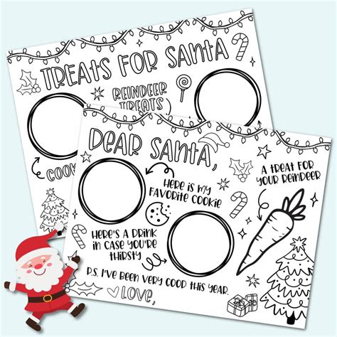 Milk and Cookies for Santa Placemats Free Printable - Kara Creates