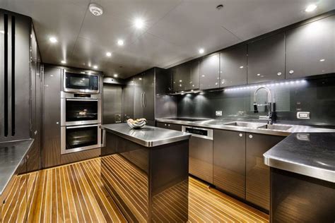 Mega Yachts Interior Kitchen | Zenith superyacht Galley - 40m catamaran ...