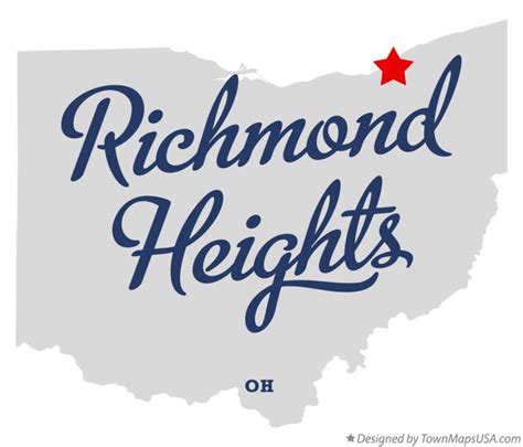 Map of Richmond Heights, OH, Ohio