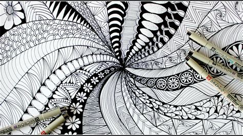 Zentangle art || Doodle patterns || Zen-doodle - YouTube