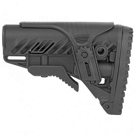 FAB Defense Tactical Buttstock Adjustable Cheek AR Black - 4Shooters