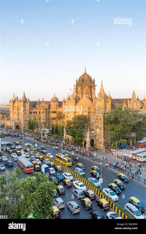 India, Mumbai, Maharashtra, Chhatrapati Shivaji Maharaj Terminus ...