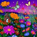 Colorful Whimsical Wild Flowers Free Stock Photo - Public Domain Pictures