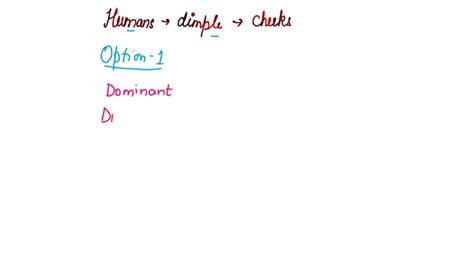 SOLVED: 'Could someone please help Having dimples is an autosomal dominant trait: This pedigree ...