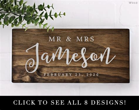 Mr and Mrs Sign Last Name Sign Wood Wedding Table Signage | Etsy | Wedding table signage, Wood ...