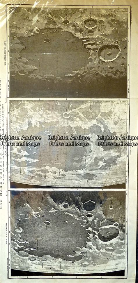 Antique Map 232-579 Moon - Das Mare Crisium der Mond c.1858 - Brighton Antique Prints and Maps ...