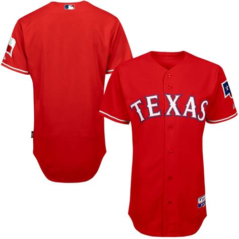 Men's Texas Rangers Majestic Red Alternate Team Authentic Jersey