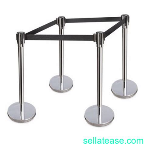 Retractable Belt Stanchions Stainless Steel 36 Inch Height Crowd ...