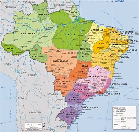 BRAZIL - GEOGRAPHICAL MAPS OF BRAZIL