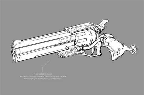 McCree's Gun Art - Overwatch Art Gallery Anime Weapons, Sci Fi Weapons ...