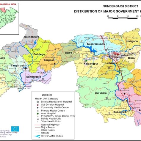 Map of Sundargarh district. The map shows the political boundaries of... | Download Scientific ...