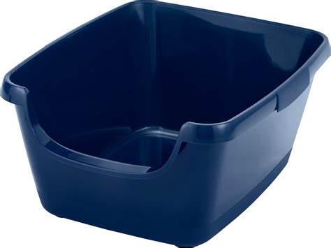 Frisco High Sided Cat Litter Box, Navy, Large 18-in - Chewy.com