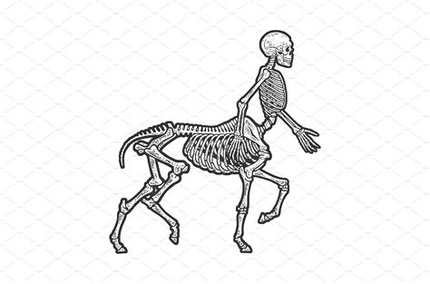 Centaur skeleton sketch vector | Vector Graphics ~ Creative Market