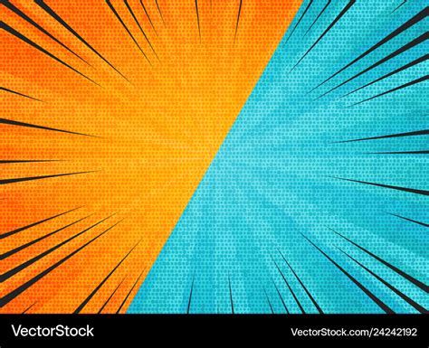 Abstract sun burst contrast orange blue colors Vector Image