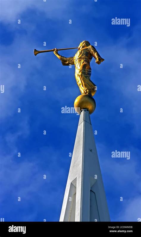 Statue of the angel Moroni in San Diego Stock Photo - Alamy