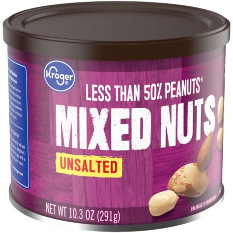 Kroger® Unsalted Less Than 50% Peanuts Mixed Nutsˆ, 10.3 oz - Kroger