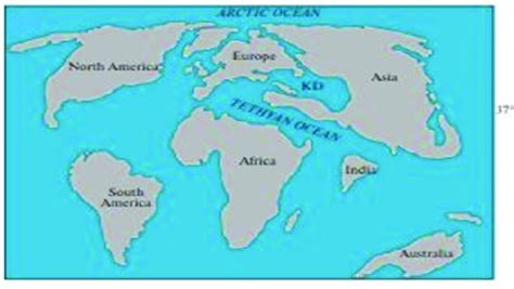 The Tethys Ocean in the Early Paleogene, showing the location of... | Download Scientific Diagram