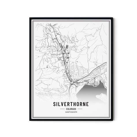 Silverthorne Map Print Poster Silverthorne Colorado Map - Etsy