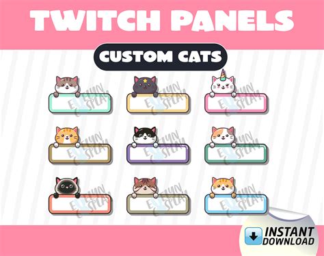 Twitch Panels Custom Cats | Etsy