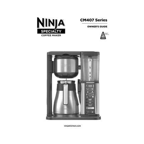 Ninja Specialty Coffee Maker CM407 User Manual