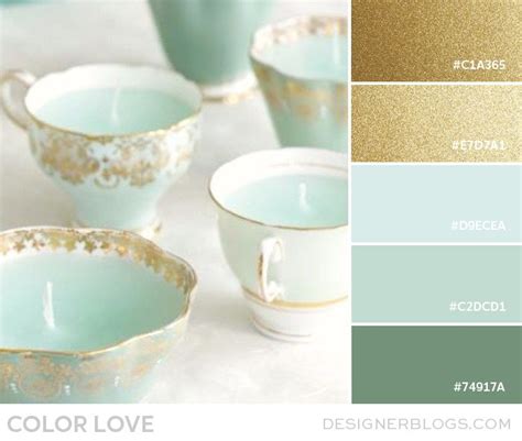 Gold & Robin's Egg Blue | DesignerBlogs.com | Gold color palettes ...