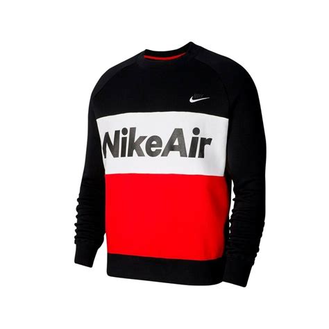 Nike NSW Air Fleece Crew Jumper Mens Pullover Black Size M Casual ...