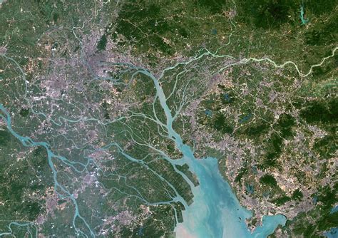 Pearl River Delta Photograph by Planetobserver/science Photo Library - Fine Art America