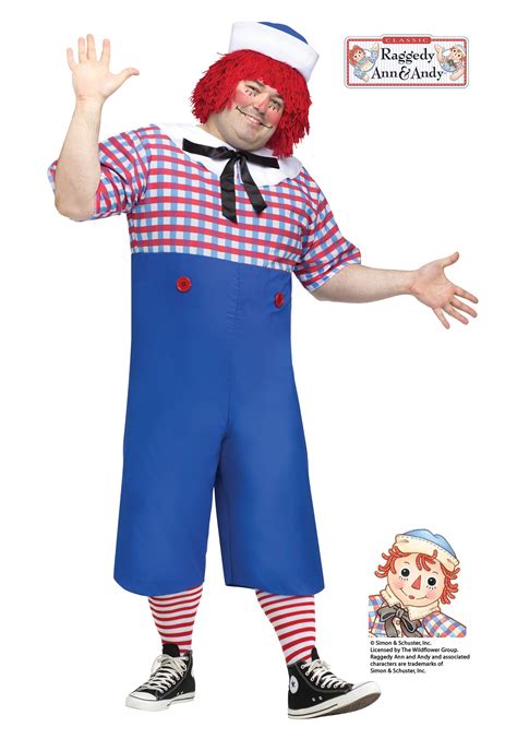 Raggedy Andy Adult Plus Size Costume