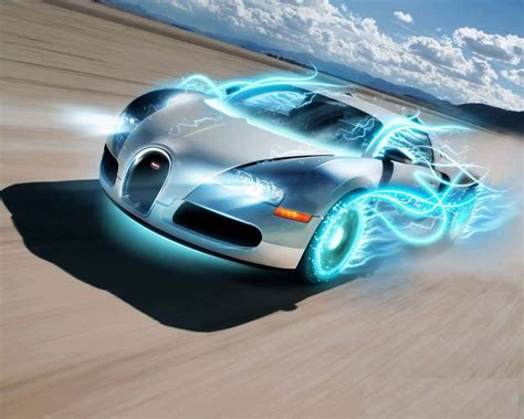 Download Enjoying a Night Out in a Stunning Neon Bugatti Wallpaper | Wallpapers.com