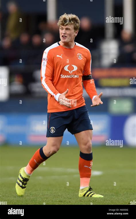 Luton Town's Cameron McGeehan vents his frustration during the Emirates FA Cup, Second Round ...