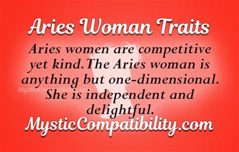 Aries Woman Personality Traits - Mystic Compatibility