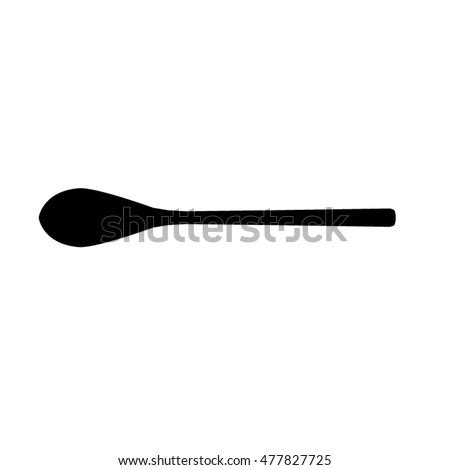 Silhouette Wooden Spoon Stock Vector 477827725 - Shutterstock