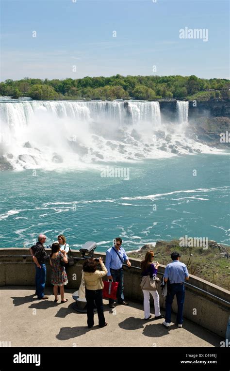 Niagara falls (view of Canadian and US side), Ontario, Canada Stock Photo - Alamy