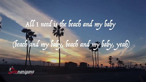 BEACH AND MY BABY SONG LYRICS - YouTube